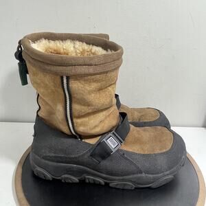 Cabelas Alaskan Guide Brown Shearling Boots Mens 13M Brow Winter Snow Outdoor‎